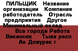 ПИЛЬЩИК › Название организации ­ Компания-работодатель › Отрасль предприятия ­ Другое › Минимальный оклад ­ 35 000 - Все города Работа » Вакансии   . Тыва респ.,Ак-Довурак г.